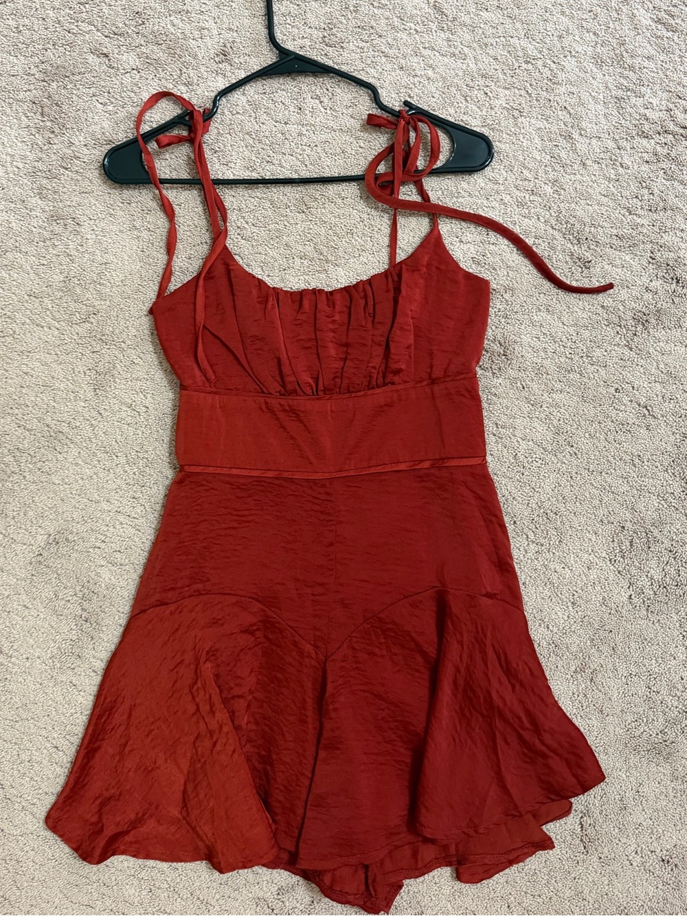 Princess Polly (Red/orange) Tie-Strap One Piece Romper (never worn)